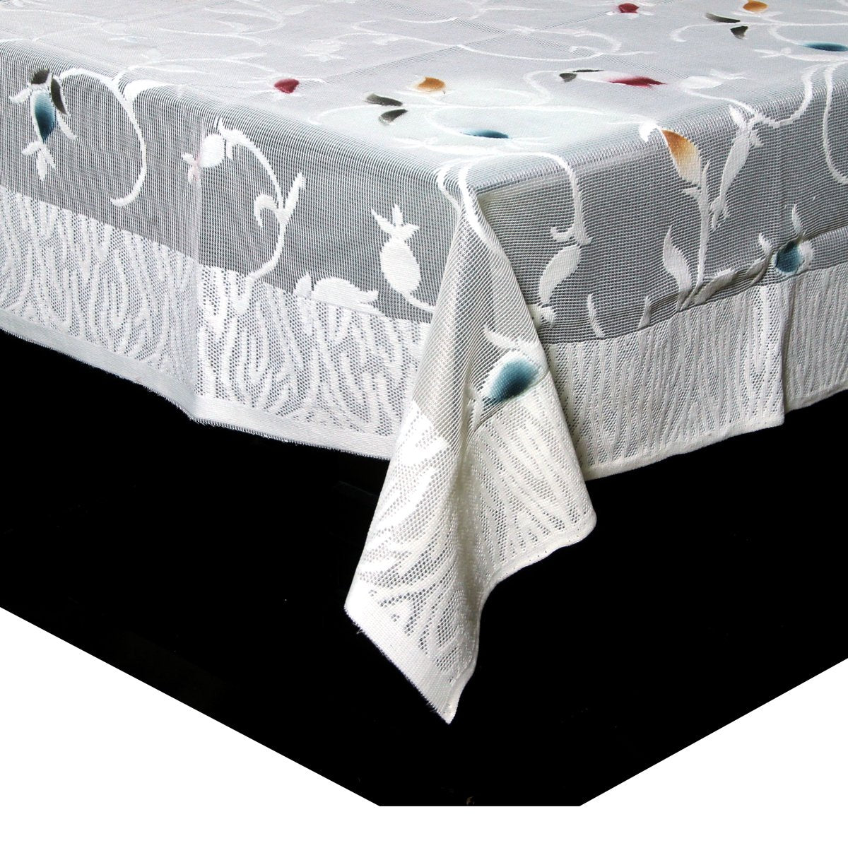 Kuber Industries Cotton 4 Seater Center Table Cover - Cream (CenterflowerCTC014)