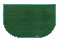 Heart Home D-Shape Durable Microfiber Door Mat, Heavy Duty Doormat,(14'' x 23'', Green)-HEART12159, Standard