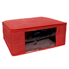 Kuber Industries Hathkadi 6 Piece Cotton Saree Cover, Red