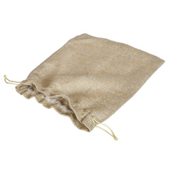 Kuber Industries Jute Small Size Potli Gift Bags Wedding Hessian Jute Small Size Bags Linen Jewelry Pouches with Drawstring for Birthday, Party, Wedding Favors-Pack of 4 (Gold) (HS_36_KUBMART019516)