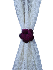Kuber Industries Velvet 6 Pieces Curtain Tie Back Tassel Set (Pink) -CTKTC12908 (CTKTC012908)