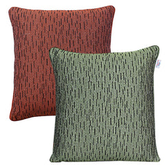 Heart Home Cushion Cover|Sofa Cushion Covers|Strips Print Sitting Cushion Cover|Polyester Cushion Filler|16x16 Inch|Set of 5 (Multicolor)