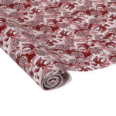 Kuber Industries Flower Design PVC Wardrobe Kitchen Drawer Cupboard Cabinet Shelf Mat, Shelf Liner 5 Mtr (Cream) - CTKTC40189, Standard