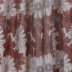 Kuber Industries PVC 7 Feet Shower Curtain with 8 Hooks (Brown) 84 * 54 Inches -CTKTC8590