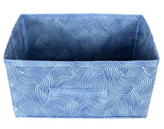 Kuber Industries Storage Box|Toy Box Storage For Kids|Foldable Storage Box|Pack Of 4 (Blue)