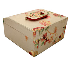 Kuber Industries Leaf Design Bride with Number Lock System & Mirror Vanity, Jewellery, Bangle, Travel Makeup Box For Women (Gold, HS_38_KUBMART20948, 24x24x13cm)