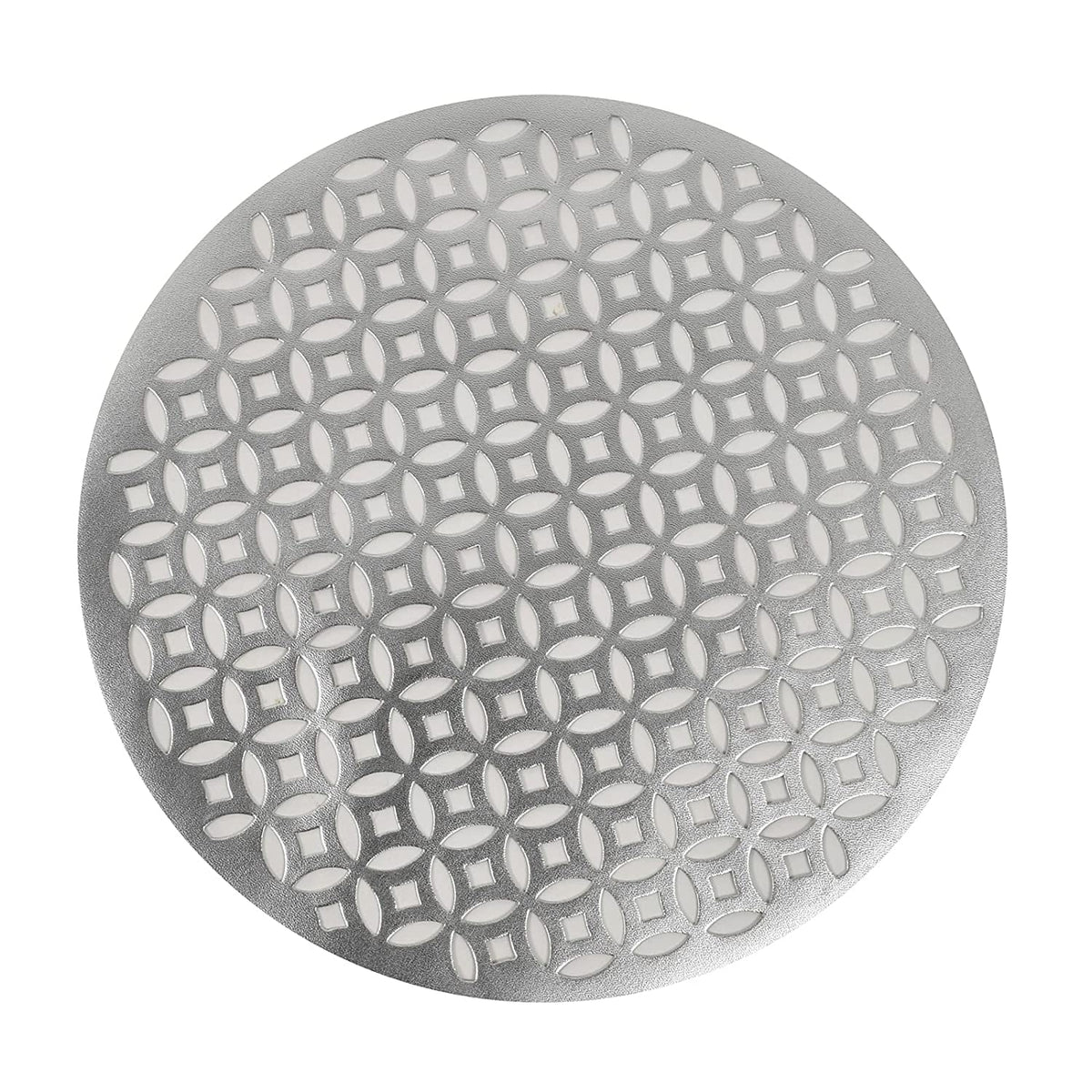 Kuber Industries PVC Soft leather 6 Pieces Dining Table Placemat Set (Silver) -CTLTC11357