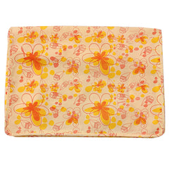 Kuber Industries Flower Design 3 Piece Non Woven Saree Cover Set, Ivory and Red