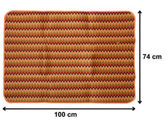 Heart Home Wave Design Bed Server Food Mat, Bedsheet Protector, Oil & Waterproof (Multi)-HS_38_HEARTH21047