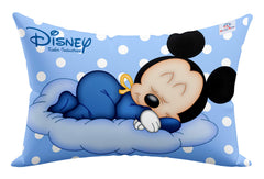 Heart Home Disney Printed Toddler Kids Pillow Silky Soft Microfiber Polyester, Perfect for Travel,Toddler Cot,12"x18" (Sky Blue)-Pack of 3-KUBMART15818