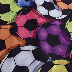 Kuber Industries Door Mat for Kids Room|Anti Skid Door Mat for Kids Bedroom|Microfiber Football Pattern Door Mat|Pack of 2 (Multicolor)