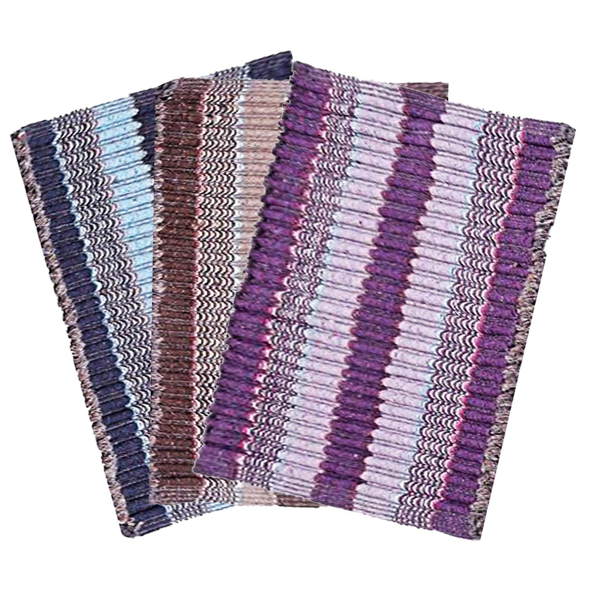 Kuber Industries Cotton Door Mat Set (Multicolour, 21" x 14") - 3 Pieces, Standard (SKUKI001027)