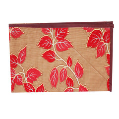 Kuber Industries Leaf Design PVC Reversible Food Mat Mattress Protector Bed Server (Gold & Maroon) CTKTC33205