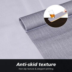 Heart Home Shelf Liner | Kitchen Cabinet Shelf Protector | Kitchen Liners for Cabinets and Drawers | Drawer Liner Mat | Texture Shelf Liner Roll | Cabinet Mat | 3 MTR | Pack of 3 | Gray