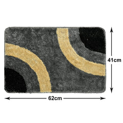 Heart Home Designer Soft, Lightweight Velvet Door Mats for Entry, Patio, Porch, Bedroom, Living Room- Pack of 2 (Brown)-50HH01080