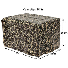 Heart Home PVC Leaf Printed Microwave Oven Cover,25 LTR. (Brown)-50HH01246