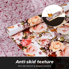 Heart Home Shelf Liner | Kitchen Cabinet Shelf Protector | Kitchen Liners for Cabinets and Drawers | Drawer Liner Mat | Rose Shelf Liner Cabinet Mat | 3 MTR | Pack of 2 | White