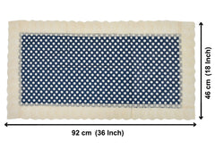 Heart Home Dot Printed PVC Table Runner for Farmhouse Dinner, Holiday Parties, Wedding, Events, Décor, 18"x36" (Blue)-HS_38_HEARTH21325