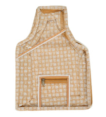 Kuber Industries Check Printed Transparent Blouse Cover With 1 Small Pocket (Set of 2,Gold)-HS_38_KUBMART21430