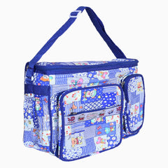 Heart Home PVC Multiuses Teddy Cartoon Print Mothers Bag/Diapers Bag With Handle For Traveling, storing (Blue) 52HH4013