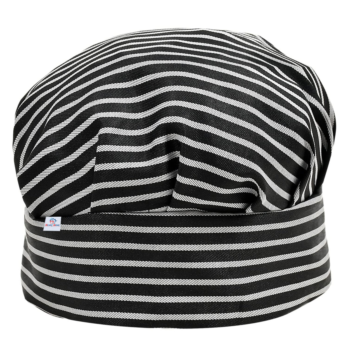 Heart Home Linning Design Cotton Cooking Chef Cap (Black)-50HH01035