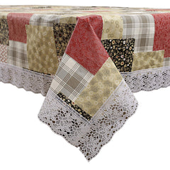 Kuber Industries Checkered PVC 6 Seater Dinning Table Cover - Multi (CTKTC03523) Pack of 1