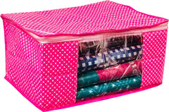 Kuber Industries 2 Piece Quilted Cotton Saree Cover Set