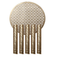 Kuber Industries PVC Soft Leather 6 Pieces Dining Table Placemat Set (Gold) -CTLTC11352