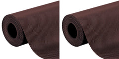 Kuber Industries 2 Pieces Multipurpose Diamond Textured Super Strong Anti-Slip Mat Liner,Size 45X300 Cm (3 Meter Roll, Brown) CTKTC045531