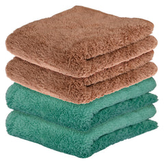 Heart Home Cleaning Towel | Reusable Cleaning Cloths for Kitchen | Duster Towel for Home Cleaning | 350 GSM Cleaning Cloth Towel for Car | Bike | 30x60 | Pack of 4 | Multi