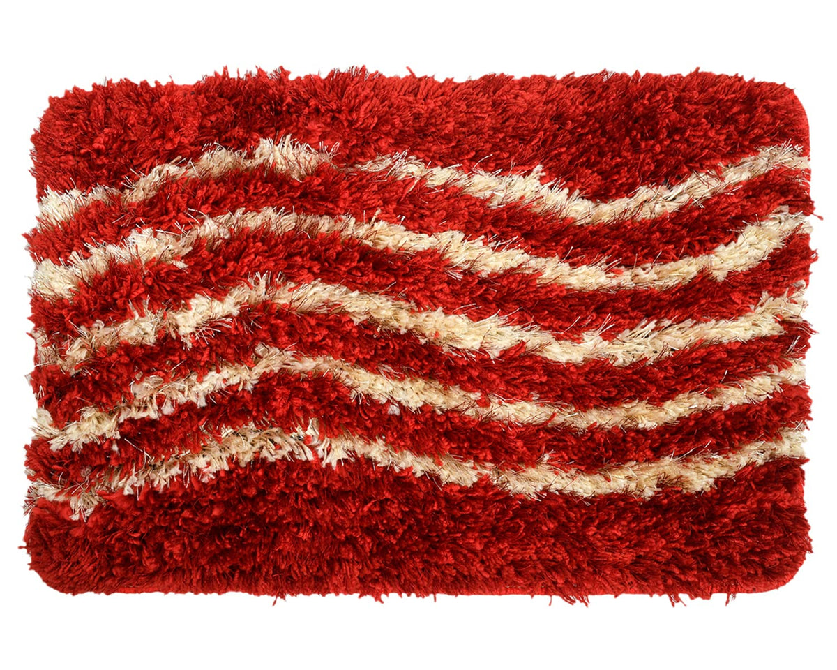 Heart Home Designer Soft, Lightweight Velvet Door Mats for Entry, Patio, Porch, Bedroom, Living Room (Red)-50HH01082