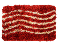 Heart Home Designer Soft, Lightweight Velvet Door Mats for Entry, Patio, Porch, Bedroom, Living Room (Red)-50HH01082