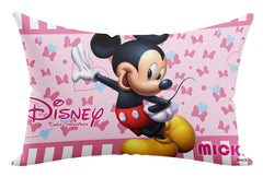Kuber Industries Disney Printed Comfort Microfiber Filled Pillow for Bed Room, 16"x24" (Pink)-KUBMART15935
