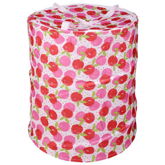 Kuber Industries Big Round Cloth Foldable Laundry Basket Bag, Volume:-40L,Multi Color