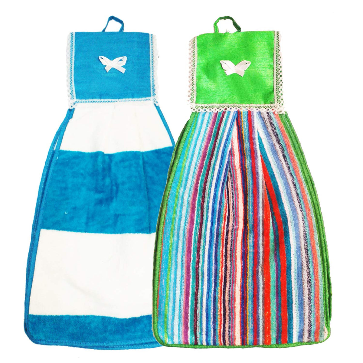 Kuber Industries Hanging Cotton 2 Pieces Cotton Washbasin Napkin/Hand Towel for Kitchen and Bathroom (Multi)
