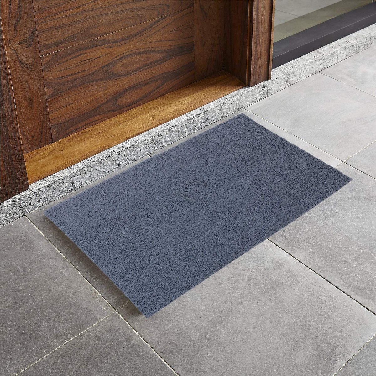 Kuber Industries - CTKTC039965- Polyvinyl Chloride Rubber Anti Slip Door Mat (Grey, 24" x36'')