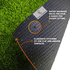 Kuber Industries 35 MM Artificial Grass Mat for Balcony Or Doormat, Artificial Grass (24" X 48") Green-KUBMART11783