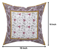 Kuber Industries Flower Design Cotton Decorative Throw Pillow Cover Cushion Covers Pillowcase for Sofa Couch Bed Chair 16x16 Inch-Pack of 5 (Pink) (HS_37_KUBMART020201)