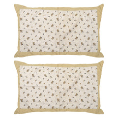 Kuber Industries Leaf Print Cotton Pillow Cover- 17x27 Inch, Set of 2 (Beige)
