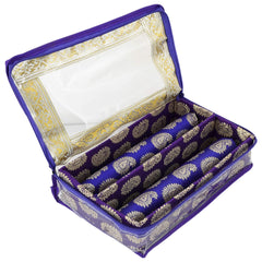 Heart Home Multipurpose Carry Design Laminated 2 Rod Bangle Box/Organizer/Case With Tranasparent Top (Purple)-47HH053