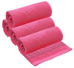 Kuber Industries Cotton Bath Towel 30"x60" (Pink, 4 Pieces Full Size), CTKTC13799