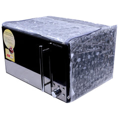 Kuber Industries 3D Stone Design PVC Transparent Microwave Oven Full Closure Cover for 23 Litre (Transparent) - CTKTC040348