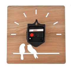 Kuber Industries Designer Roman Number Round Shaped Wooden 10" Wall Clock (Brown), Standard, (49KM0483)