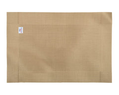 Heart Home Reversible Non-Slip Wipe Clean Heat Resistant PVC Placemats for Dining Table, Set of 6 (Light Brown)-50HH01307