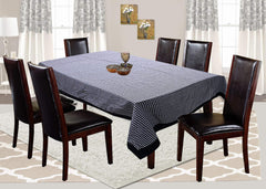 Kuber Industries Dining Table Cover 6 Seater|Table Cover Cotton (Black)