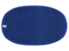 Fun Homes Oval Shape Microfiber Anti Slip Door Mat (14'' x 23'',Blue)-FUNNHOM12086