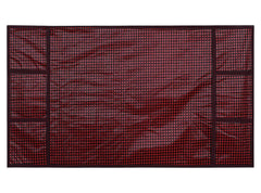 Kuber Industries Check Print PVC Fridge Top Cover with 6 Utility Side Pockets (Red)