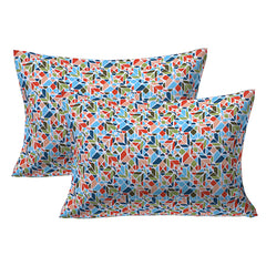 Heart Home Double Bedsheet(228 * 254 cm)|Cotton 120 TC Luxury Printed Soft & Lightweight Bedsheet for Double Bed with 2 Pillow Covers (Multicolor)