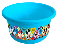 Kuber Industries Disney Mickey Minnie Print Unbreakable Plastic Multipurpose Bath Tub/Washing Tub 25 Ltr (Blue) -HS_35_KUBMART17890
