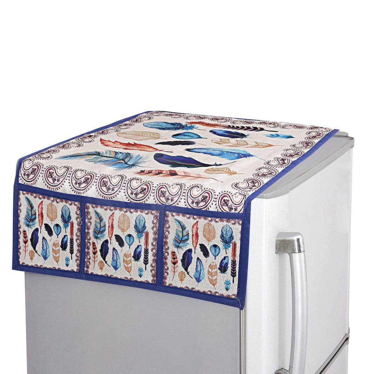 Kuber Industries Birds Wings Design Cotton Fridge Top Cover -CTKTC30327